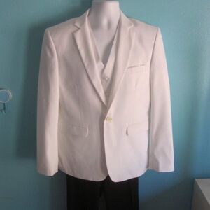 Mens White Jacket & Vest from Retro Paris Size M Prom Wear